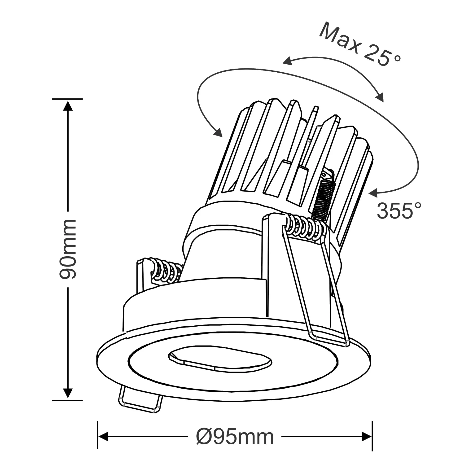 Buru 8 Recessed Ceiling Luminaires Dlux Round Recess Ceiling